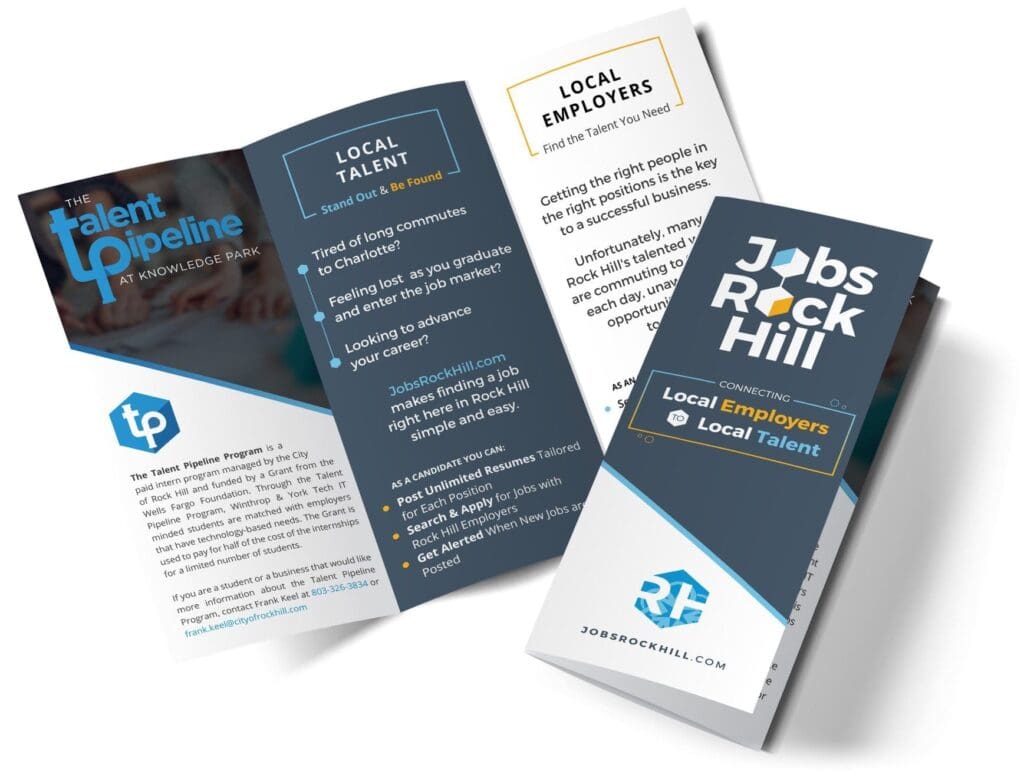 Jobs Rock Hill brochure mockup